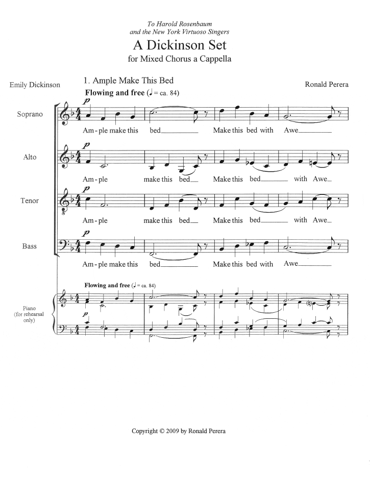A Dickinson Set sheet music