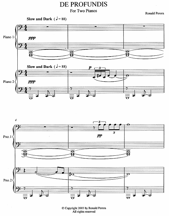 De Profundis sheet music