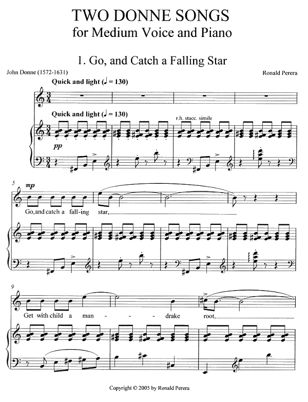Two Donne Songs sheet music