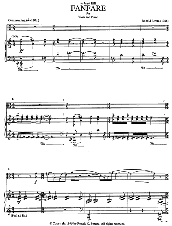 Fanfare sheet music